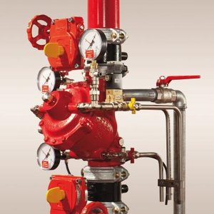 Red fire protection valve assembly
